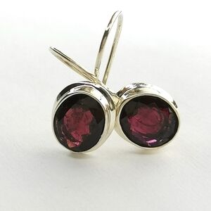 GARNET drop earrings in Sterling Silver 🆕